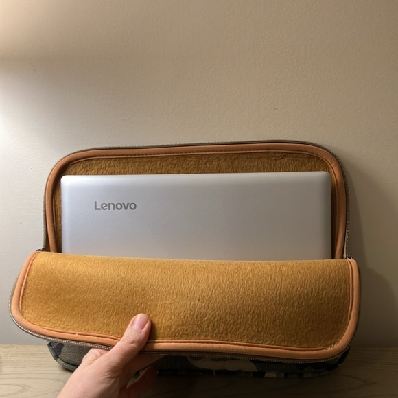 13x9 inch foam padded fleece lined canvas laptop protective bag - Picture 4 of 4